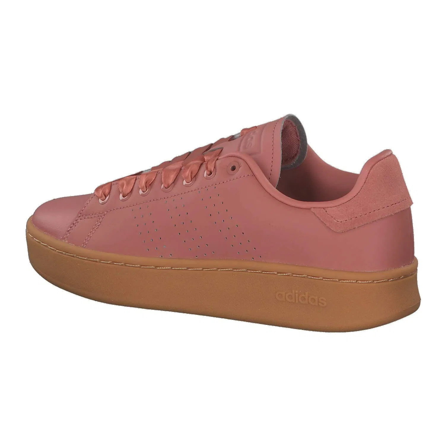 Детские кроссовки для тенниса с перфорированными полосками Adidas Advantage K, Raw Pink Raw Pink Gum10 — фото 3