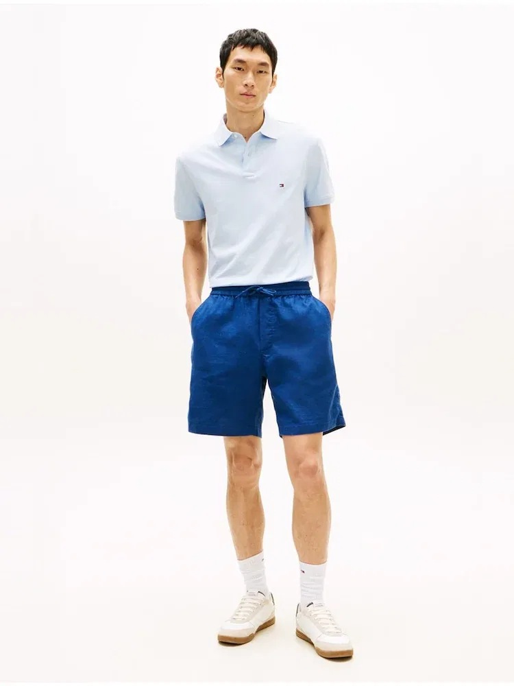 Шорты Dover Fit из льняной смеси TOMMY HILFIGER, Royal Blue