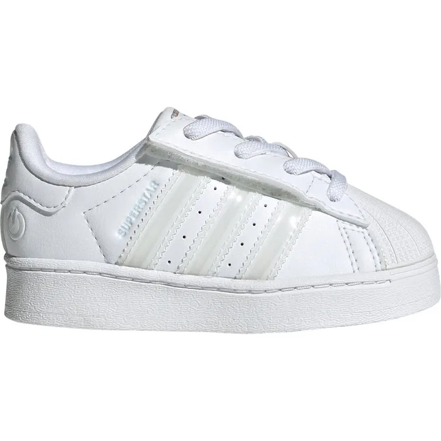 Детские кроссовки с подсветкой Superstar LED Lights Comfort Closure Elastic Lace Shoes adidas, Белый