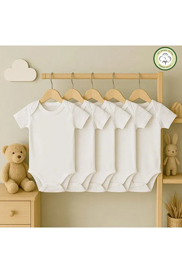 Детское боди с коротким рукавом 5 предметов Rany Baby Kids, White-002