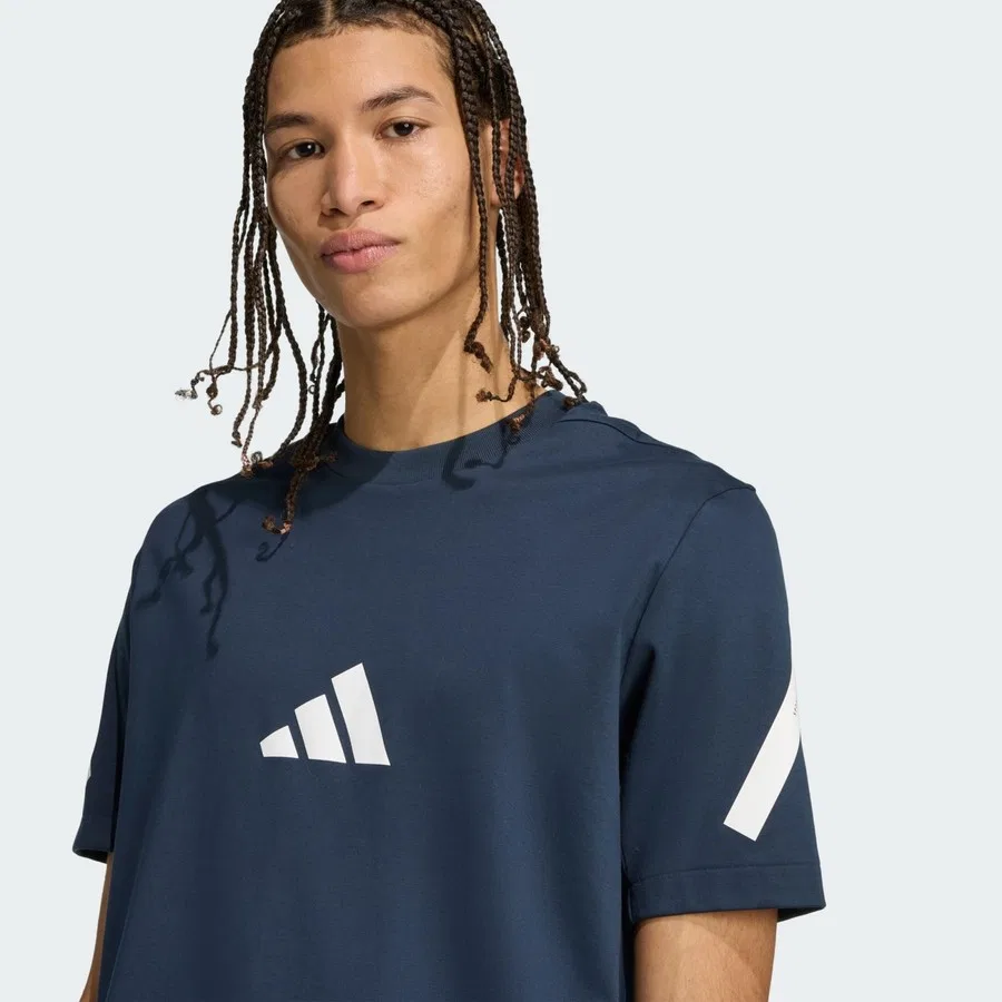 Футболка с принтом adidas Z.N.E. Tee, Черный — фото 4