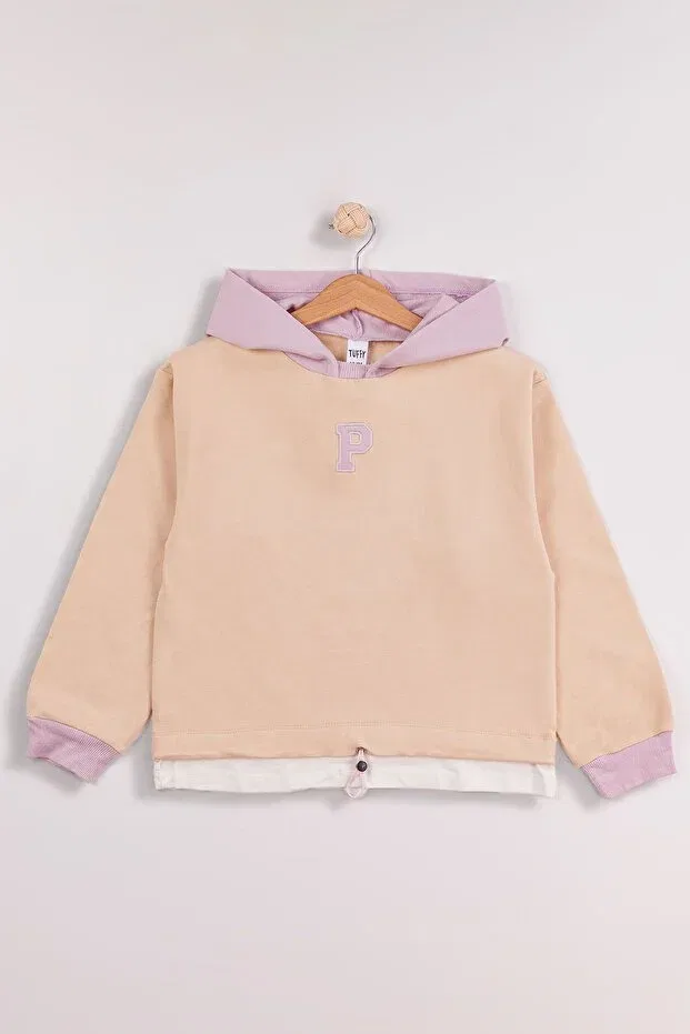Детское худи для девочек с вышивкой Harika Kids, Ecru