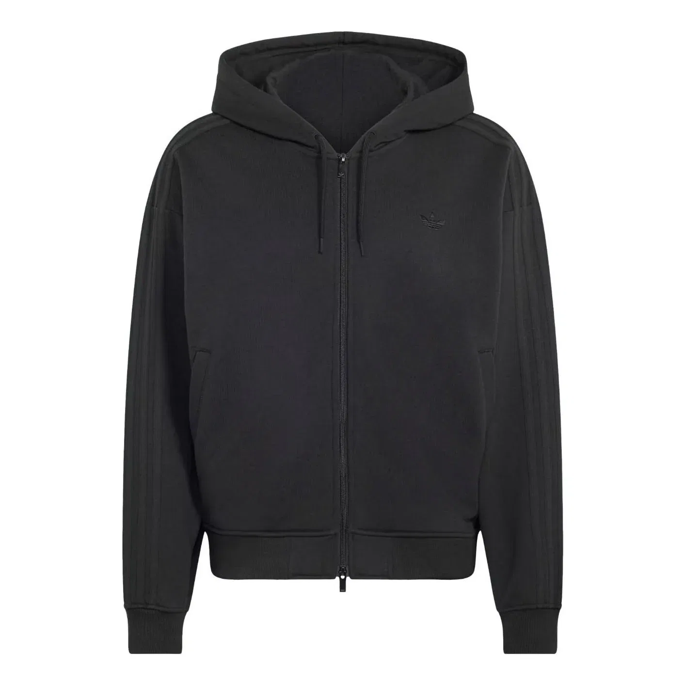Мужское худи Oversized Zip-Up Hoodie Asia Sizing 'Black' adidas, черный
