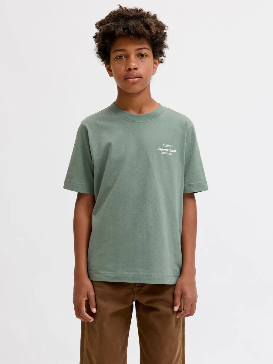 Детская футболка Jack & Jones Junior 'JORNORREBRO' мятного цвета — фото 2
