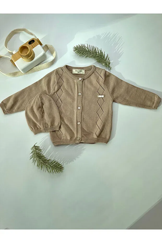 Детский кардиган с узором Ninos Alegres, Mink