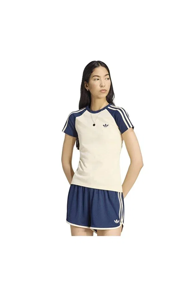 Женская футболка с полосками Adidas, Nude Color