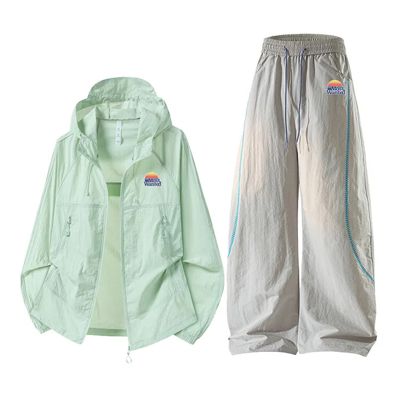 Детский спортивный комплект с тонкой тканью MostwantedLab, Light Teal/Light Gray