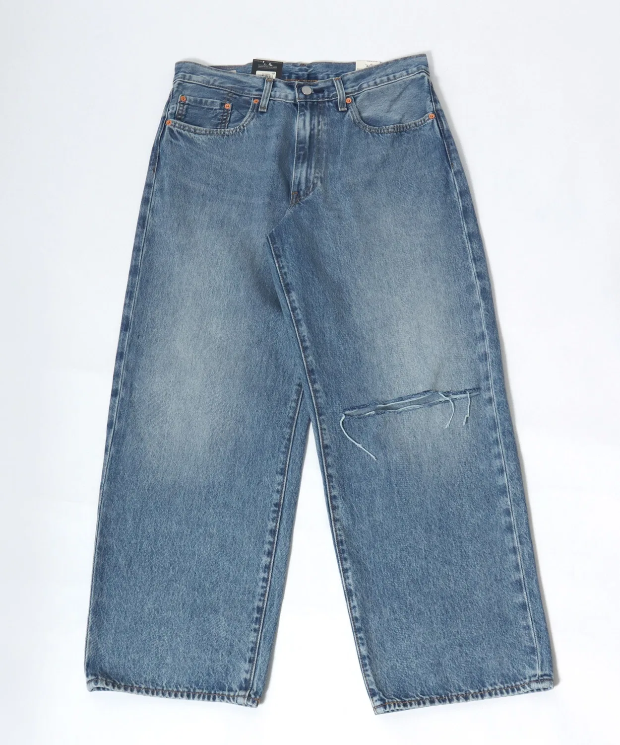 Мужские джинсы свободного кроя с потертостями, модель 578 Baggy Levi's, Light Indigo Blue — фото 2