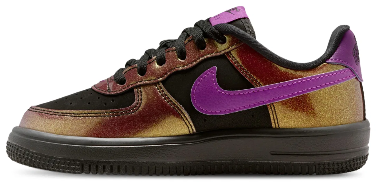 Кроссовки для мальчиков Air Force 1 Low LV8 4 Lace Nike, цвет Black/Bold Berry — фото 2