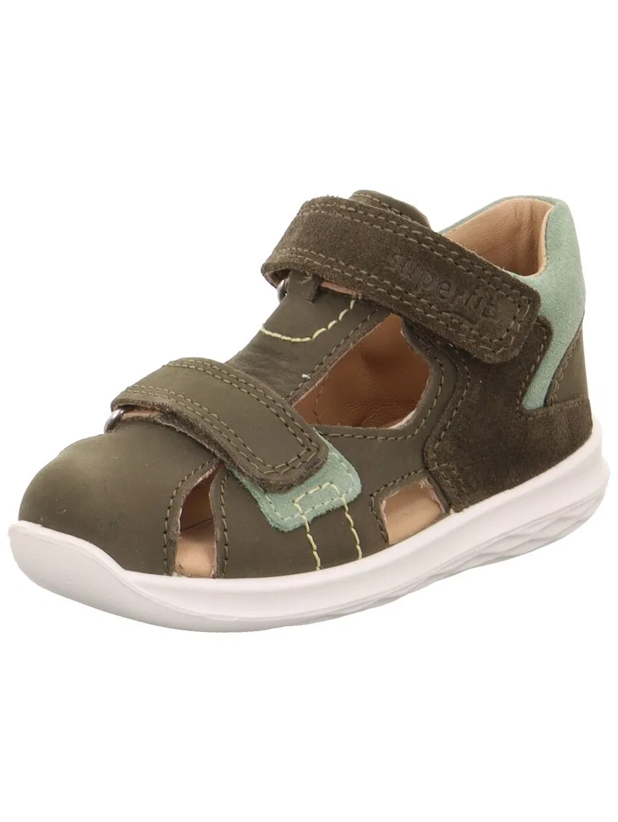 Детские кроссовки SUPERFIT First-Step в оливковом и мятном цветах