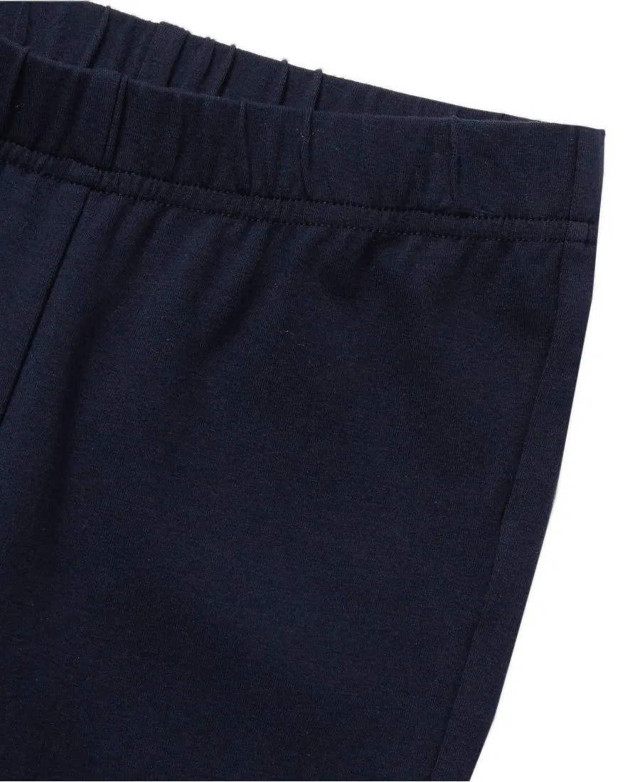 Леггинсы детские с принтом Tough Cotton Ankle Lands' End, Classic Navy — фото 2