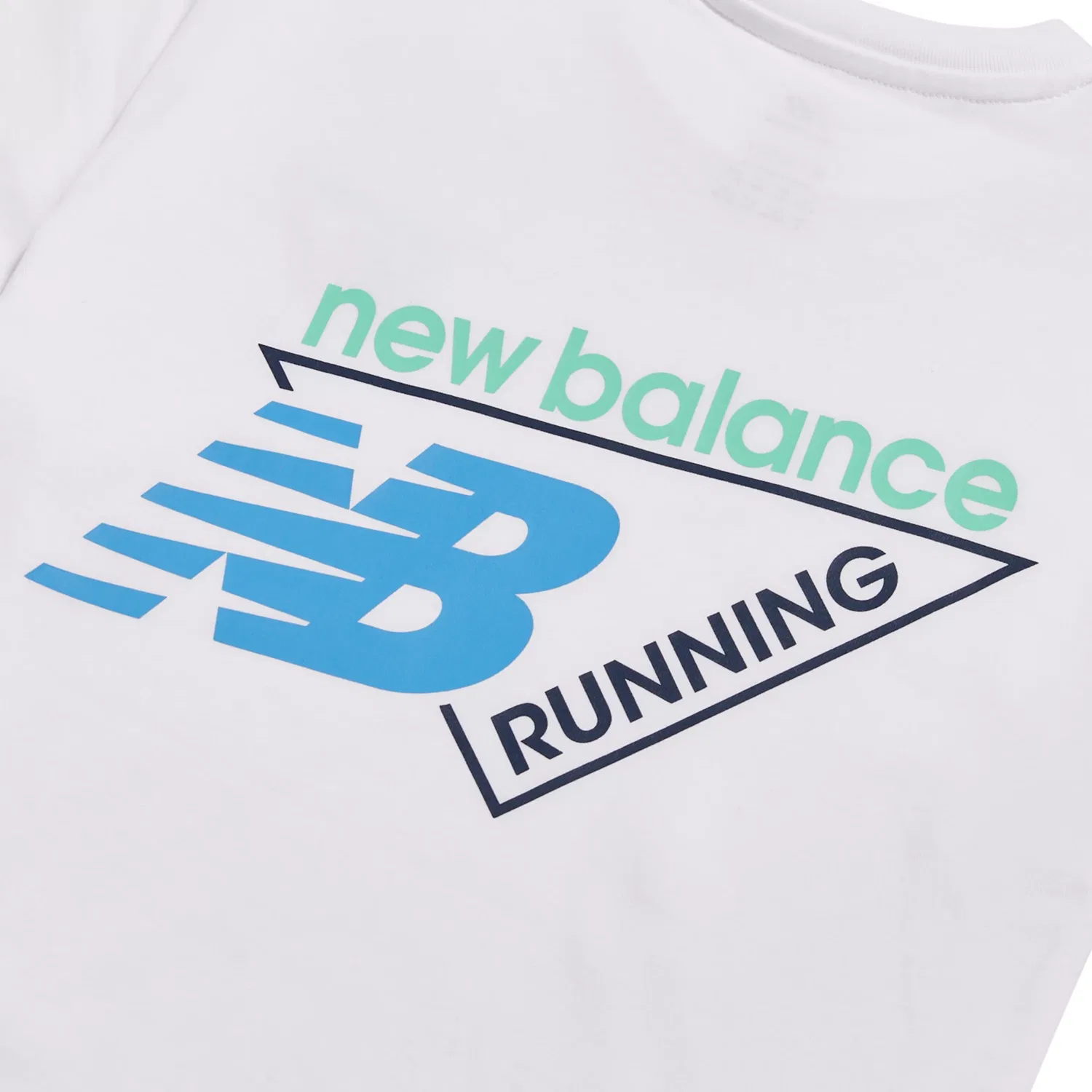 Детская футболка с принтом Tri-Logo New Balance, Bright White — фото 4