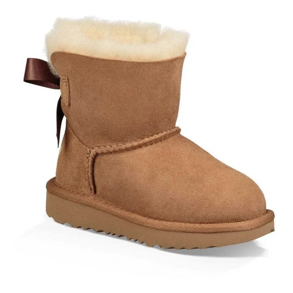 Детские ботинки для девочек Mini Bailey Bow II Ugg, Brown