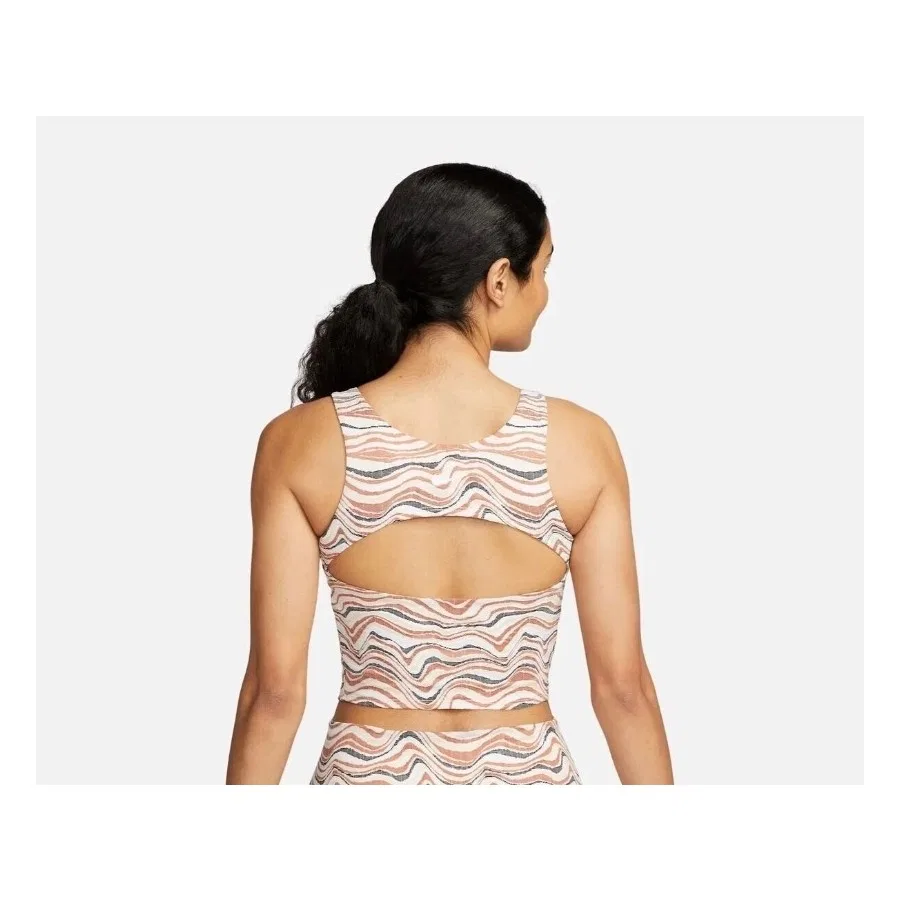 Спортивный топ Nike Yoga Dri-Fit Luxe Training, Коричневый — фото 3