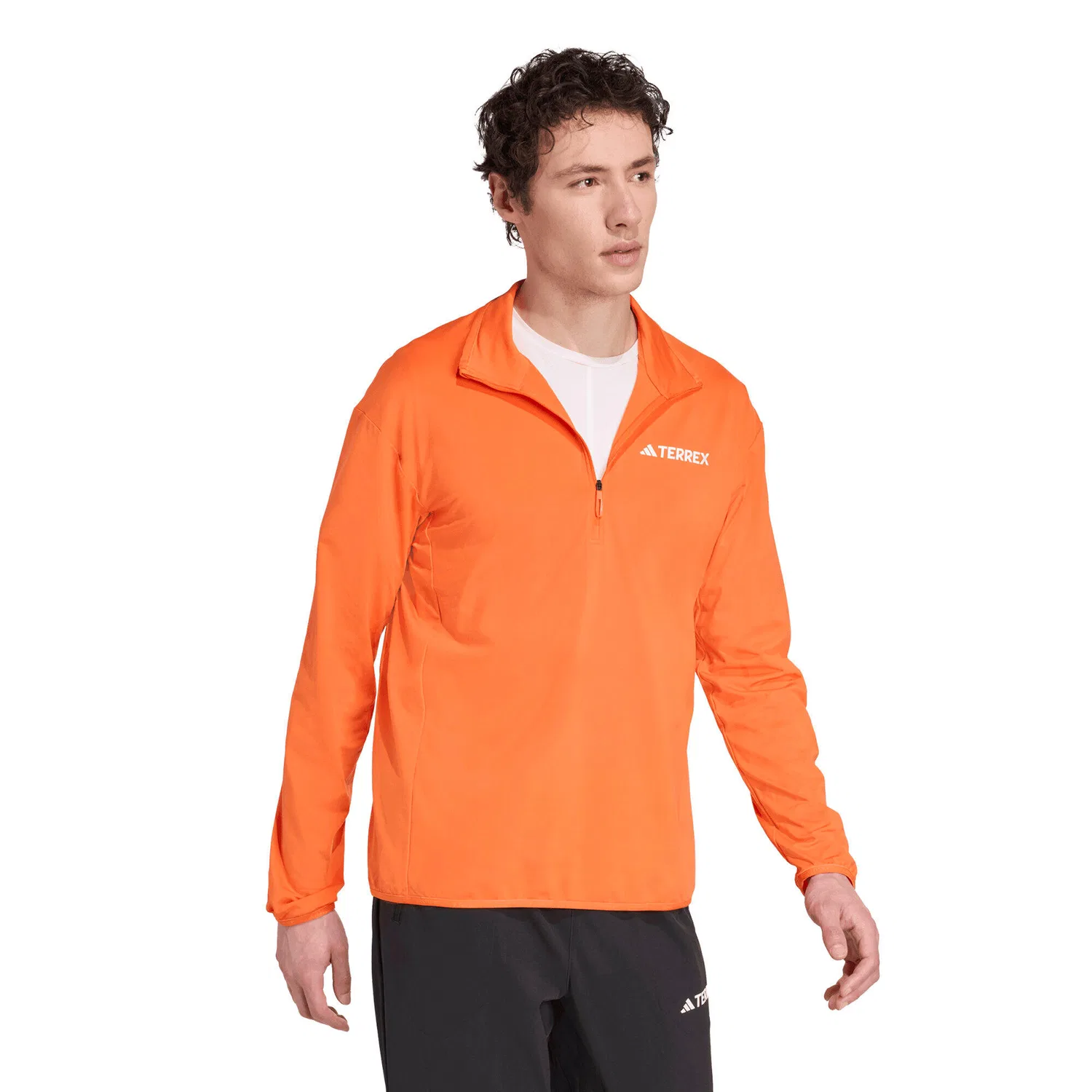 Мужской пуловер с флисом adidas TERREX Multi CLIMAWARM Tech HZ T FL, Mango — фото 3