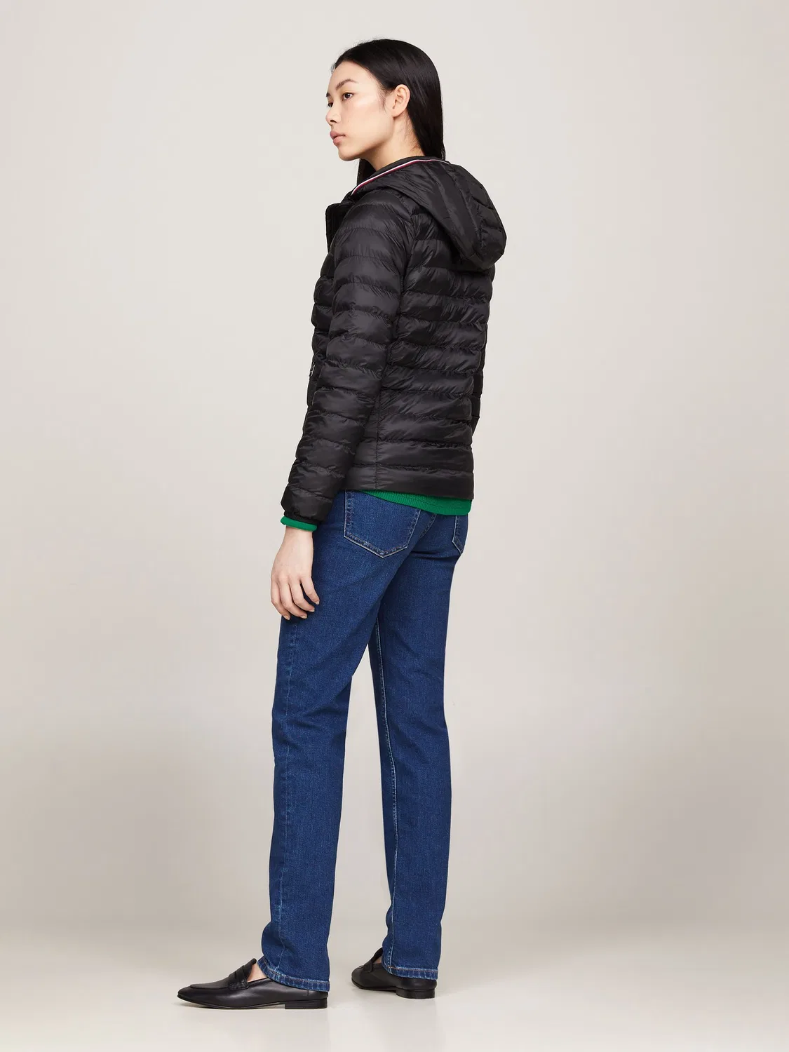 Куртка стеганая утепленная с капюшоном Tommy Hilfiger, Denim Black — фото 3