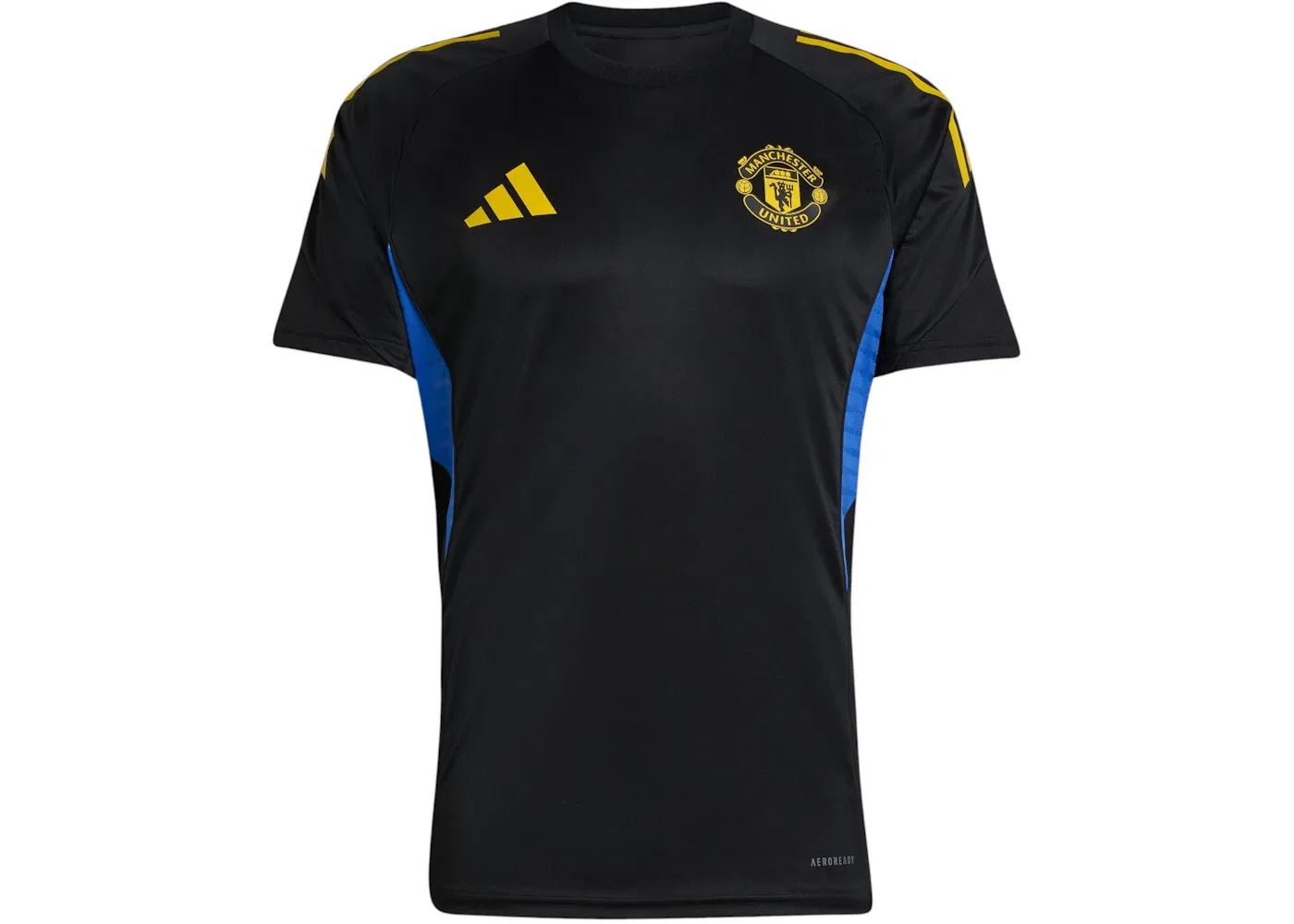 Мужская футбольная джерси с длинным рукавом Jersey Adidas, Manchester United Black Hi-Res Blue Tribe Yellow