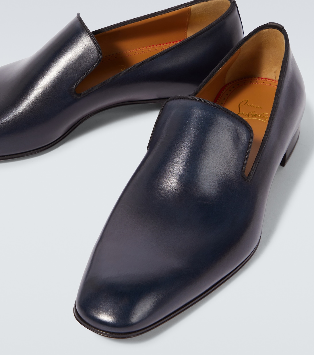 Лоферы из одуванчиковой кожи Christian Louboutin, темно-синий — фото 3