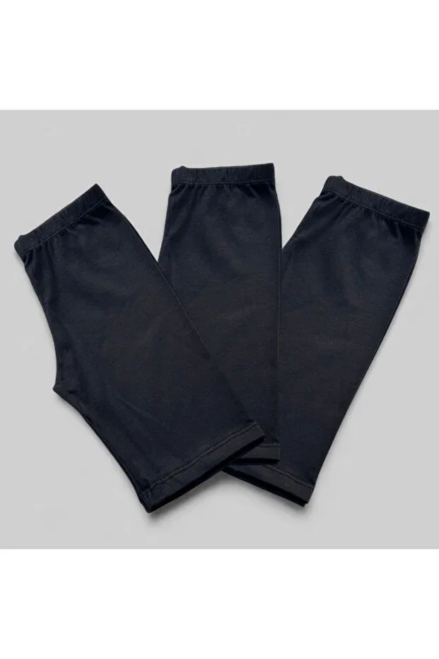 Детские леггинсы для девочек хлопковые 3 шт Kossiga, Black