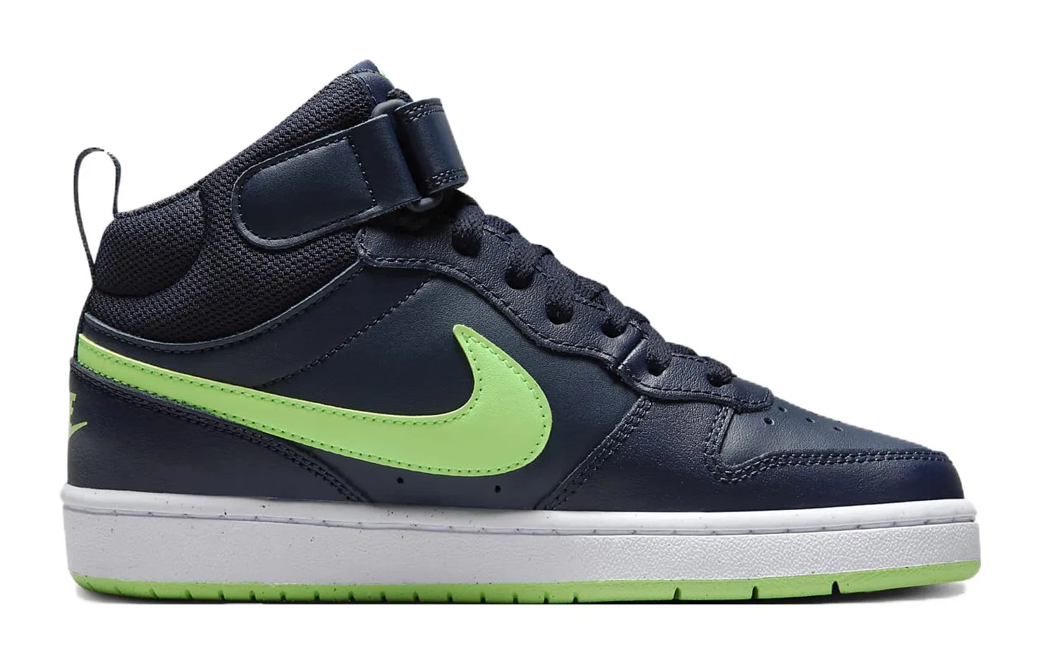 Детские кеды для скейтбординга с кроссовками Court Borough Mid 2 GS, Nike, Black Green — фото 3