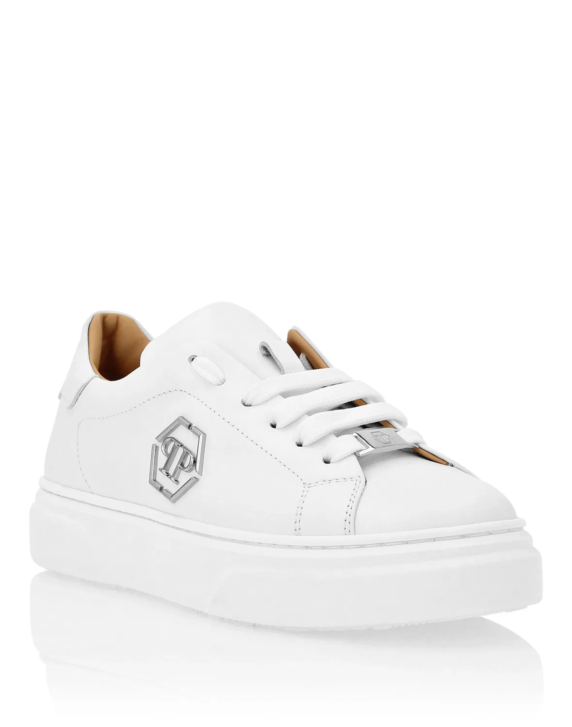 Детские кроссовки кожаные The Plein Original PHILIPP PLEIN, White