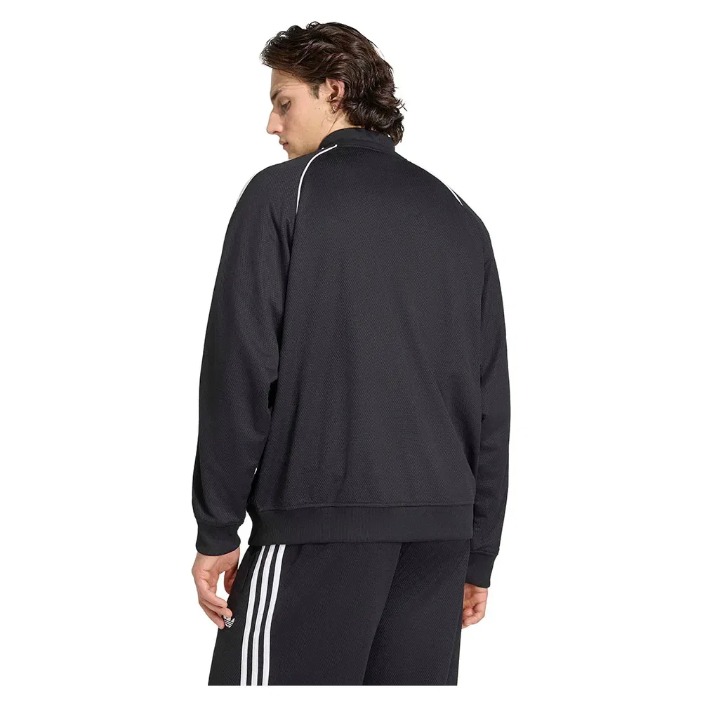 Худи на молнии Adicolor Classics Mesh Adidas Originals, черный — фото 2