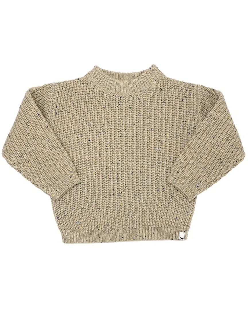 Детский пуловер вязаный с принтом Grandpa Knitted oh baby!, коричневый