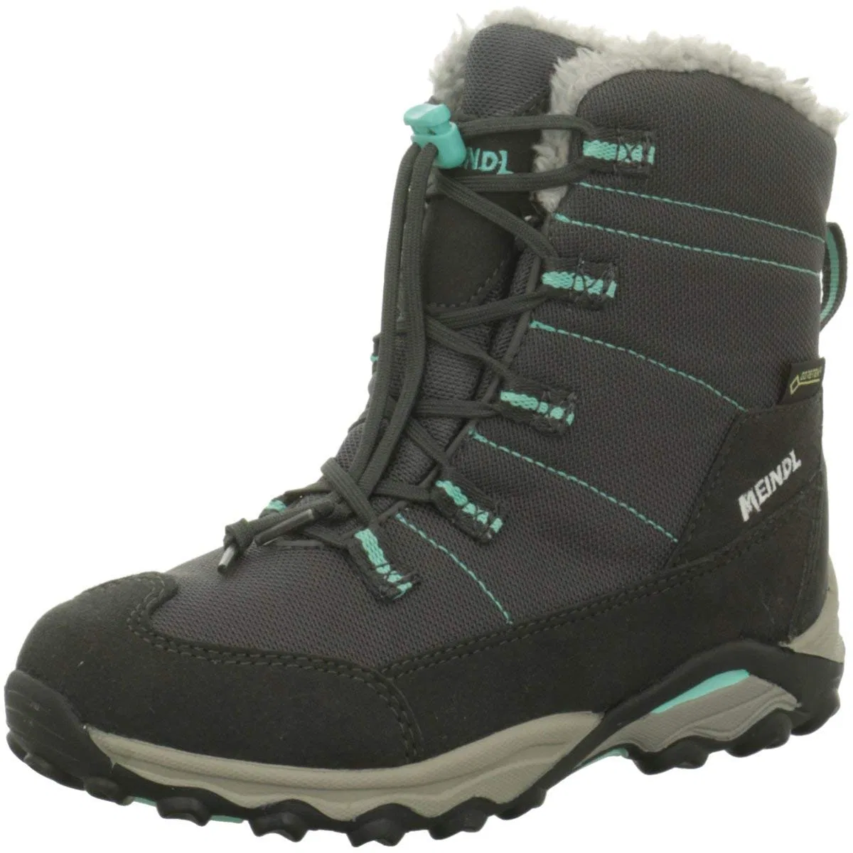 Детские зимние ботинки для мальчиков с мембраной Gore-Tex Yolup Junior GTX Meindl, Graphit Türkis