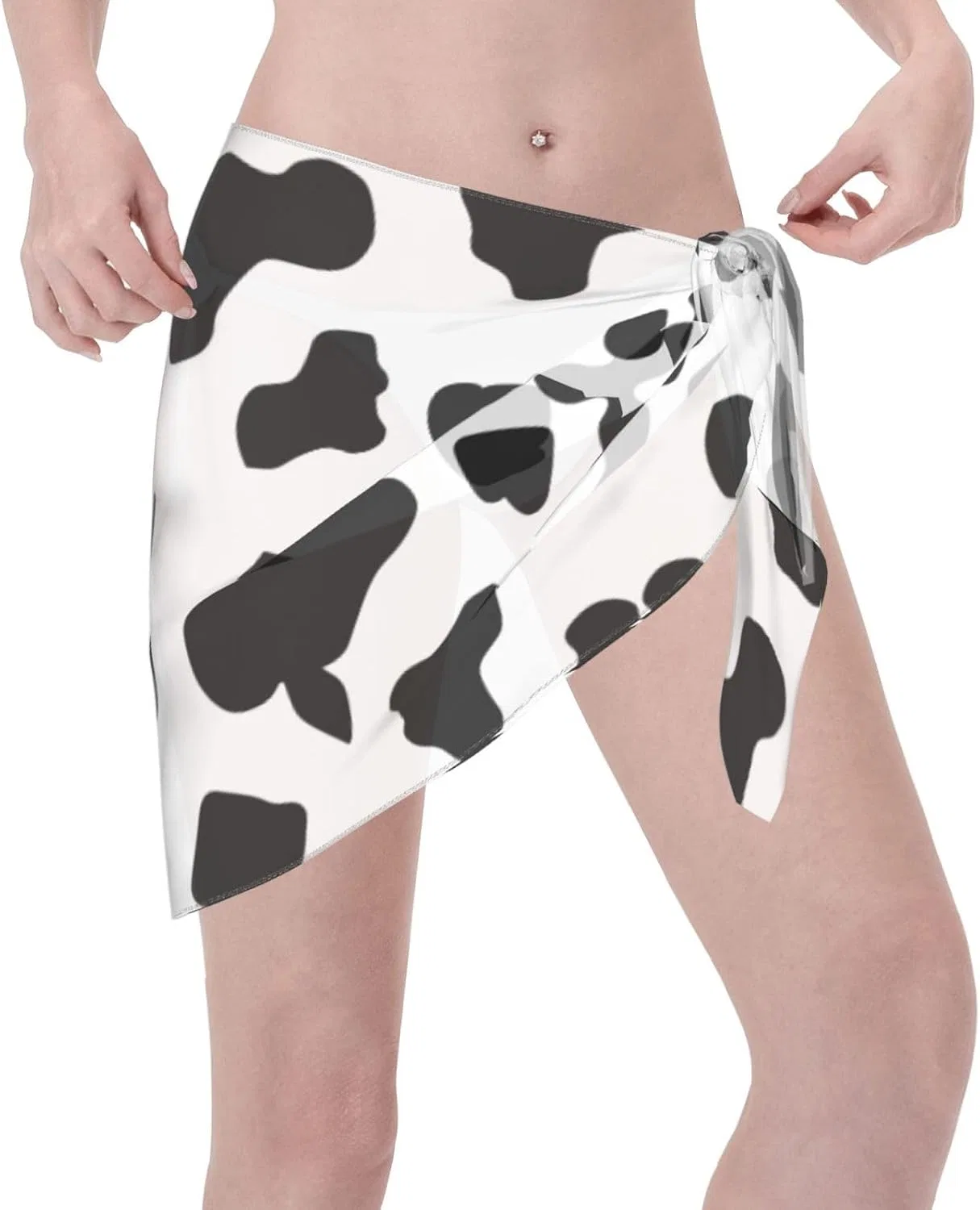 Женская пляжная накидка с волнистыми краями, Cow 10 — фото 4