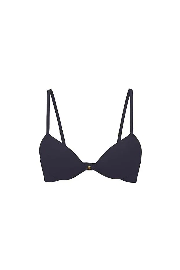 Женский бюстгальтер с принтом Smooth Lightweight Padding Supported Demi Bra Victoria'S Secret, Dark Navy Blue — фото 3