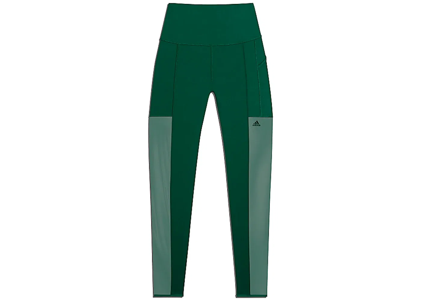 Женские леггинсы с сетчатыми вставками Adidas Ivy Park Mesh 3-Stripes Tights, Dark Green