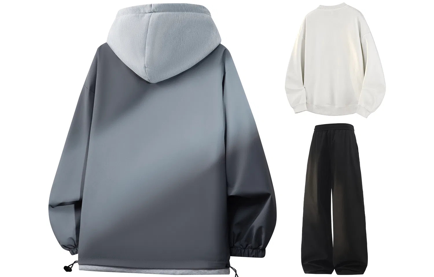 Женский комплект куртка-ветровка и брюки Khaki White Black MIIOW — фото 4