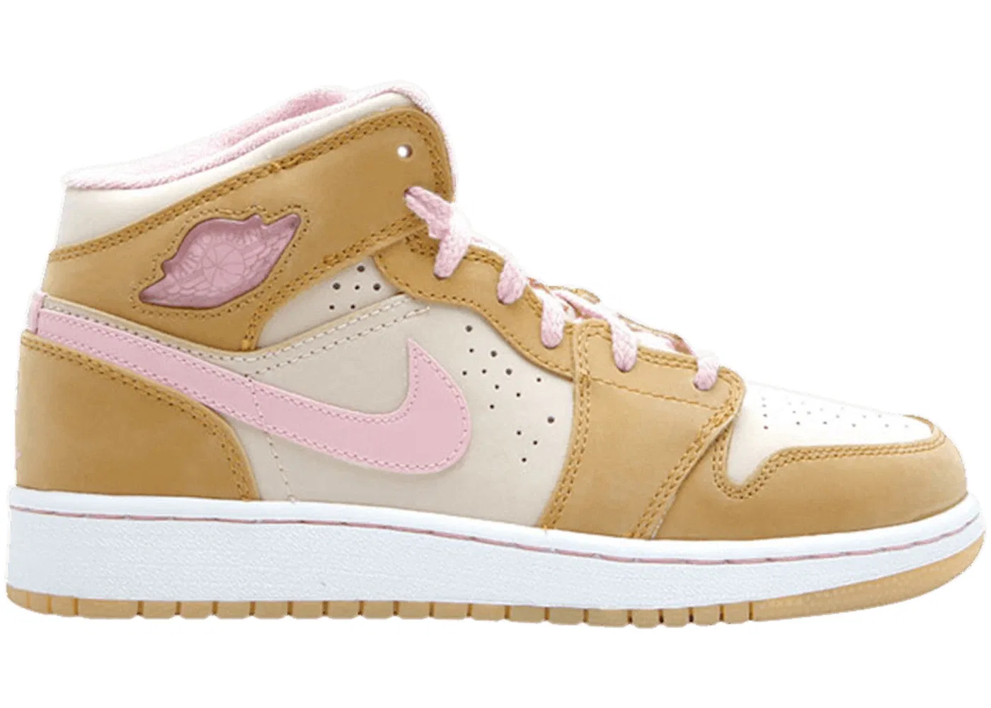 Детские кроссовки Lifestyle Jordan 1 Hare, White/Pink Glaze/Shimmer