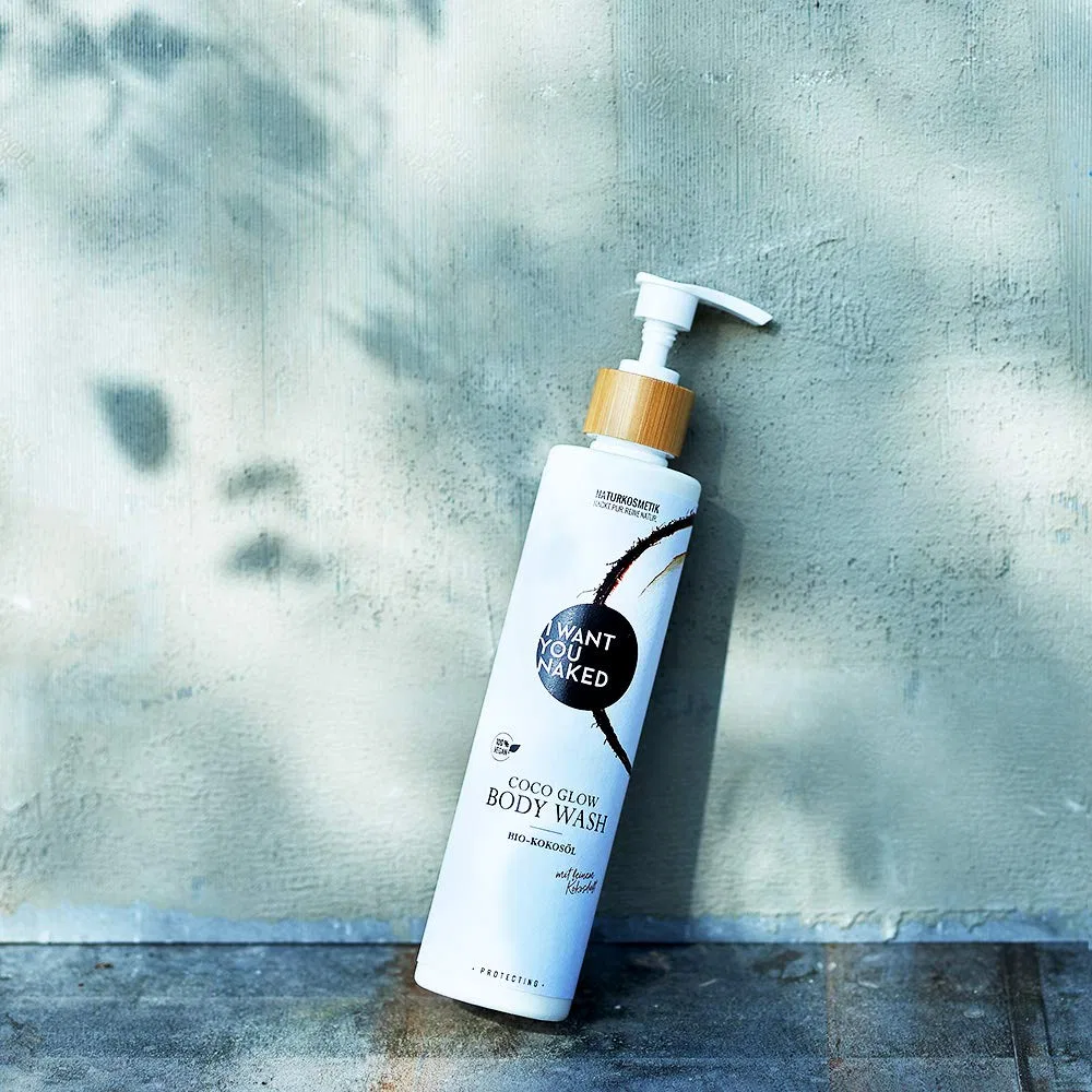 Гель для душа Coco Glow с органическим кокосовым маслом и мандарином, I WANT YOU NAKED, 150 мл — фото 2