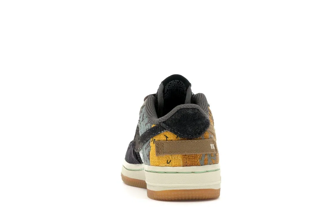 Детские кроссовки Lifestyle с принтом Nike Air Force 1 Low Travis Scott Cactus Jack, Multi-Color/Muted Bronze-Fossil — фото 4