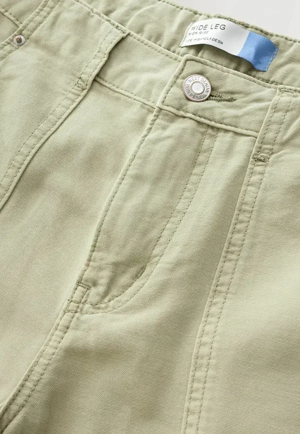 Брюки свободные Loose jeans Next, Khaki Green, зеленый/хаки — фото 3