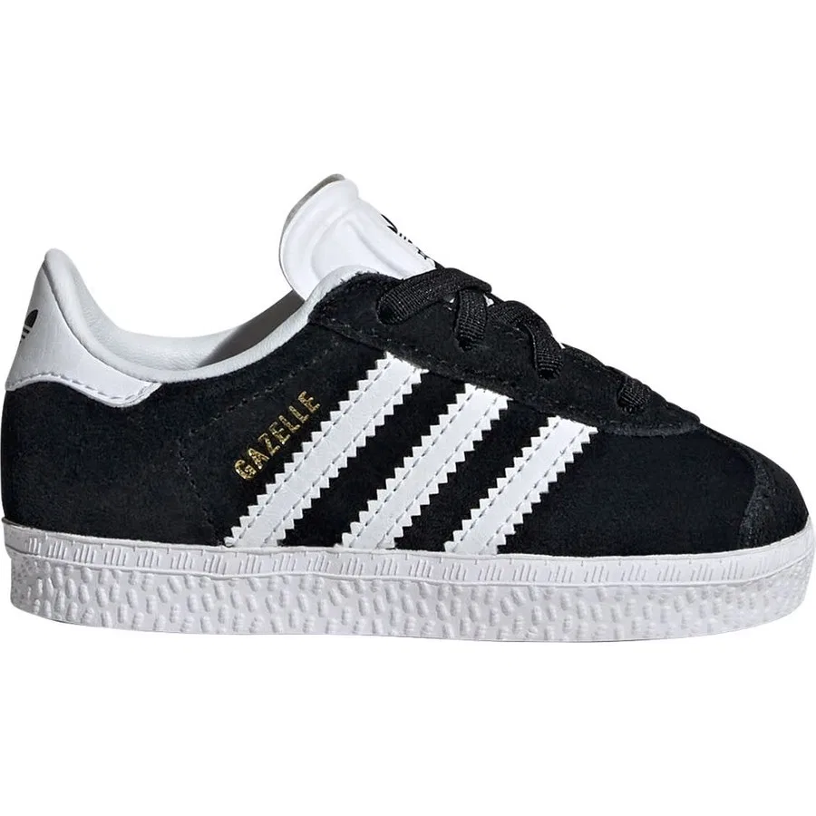 Кроссовки с эластичными шнурками Gazelle Comfort Closure Elastic Laces Kids adidas, Черно-белый