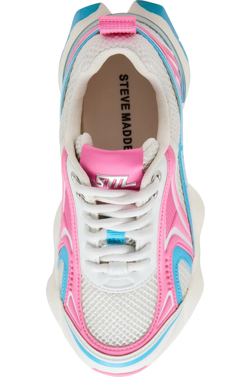 Детские кроссовки на шнуровке Jsped Steve Madden, розовый/синий — фото 4