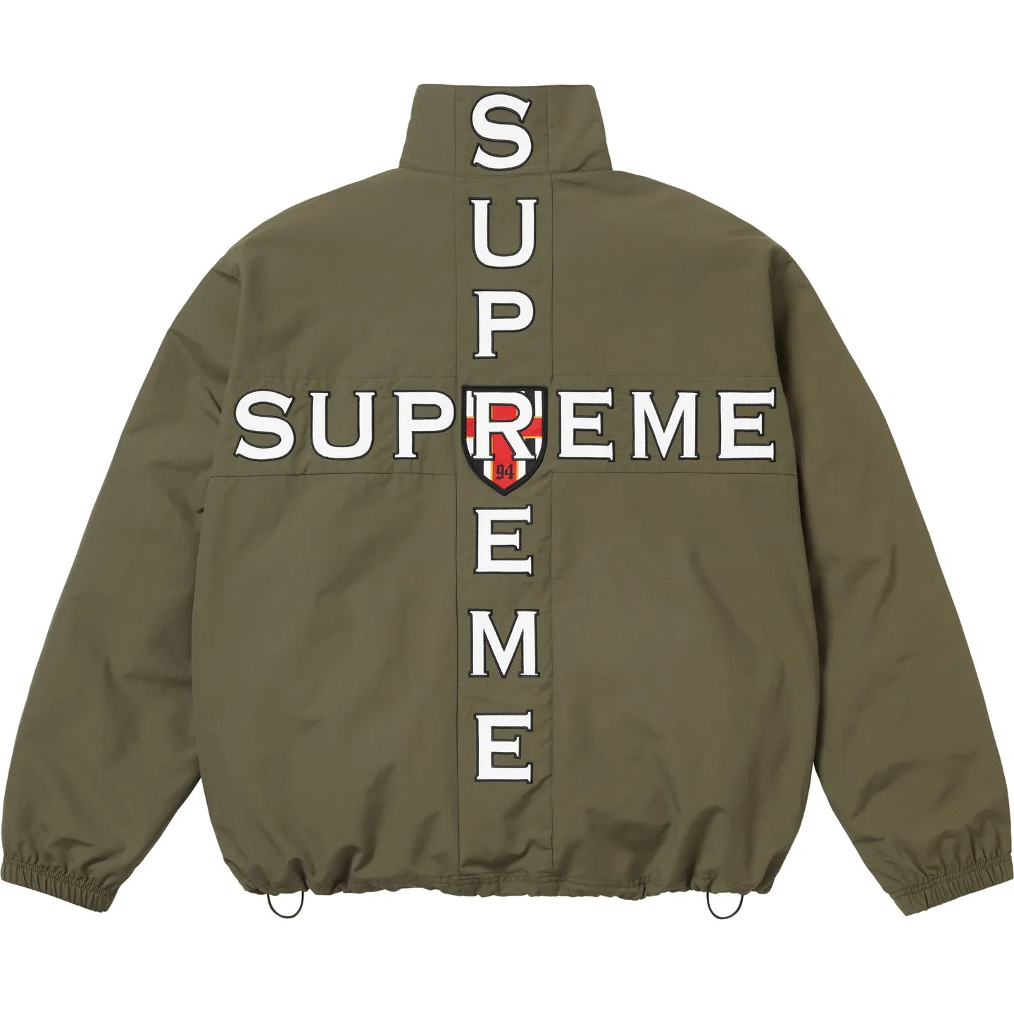 Женское пальто с воротником-стойкой прямого кроя Supreme, Olive Green/Olive