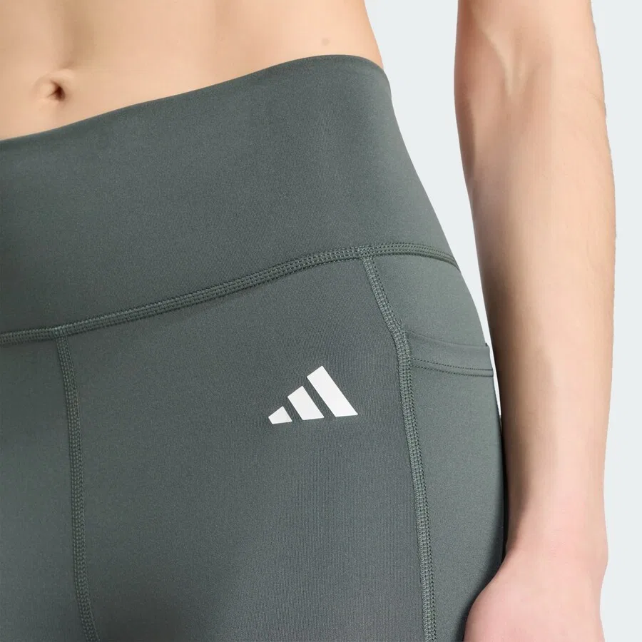 Спортивные брюки-скинни ADIDAS PERFORMANCE 'Optime Essentials' темно-серого цвета — фото 3