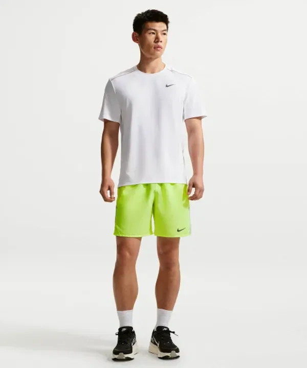 Футболка с коротким рукавом для бега с защитой от ультрафиолета Nike, белый — фото 4