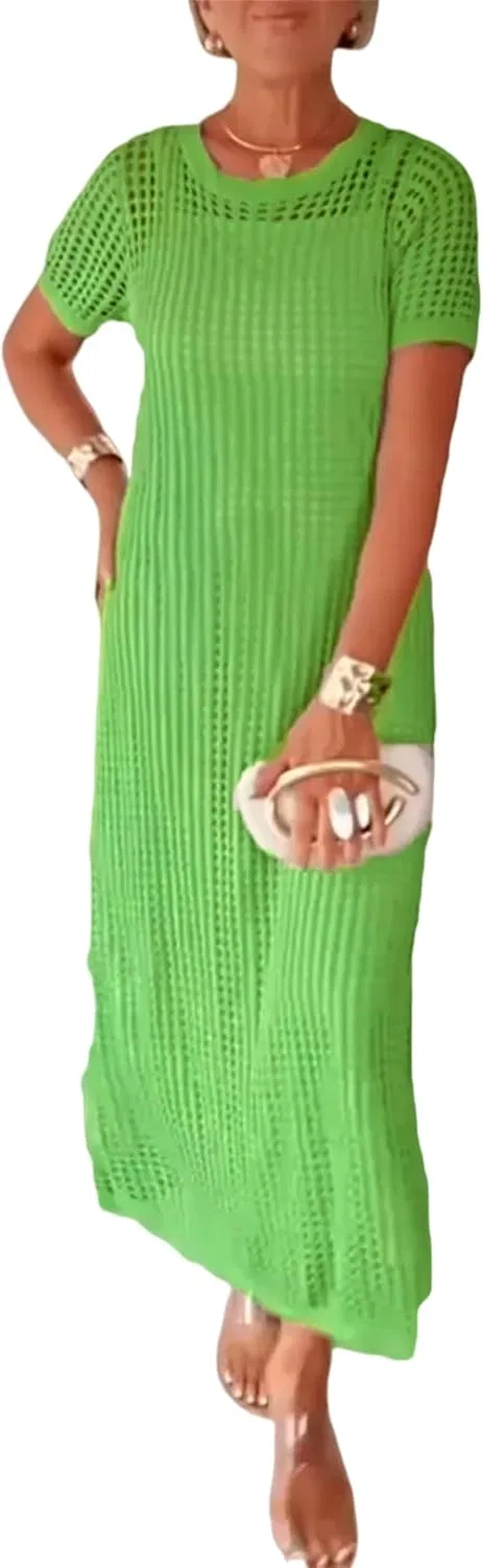 Женское пляжное платье с вырезами Cover Up, Green