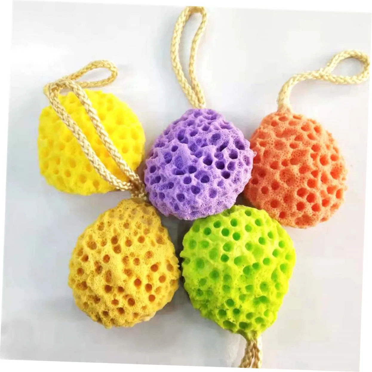 Губка для душа Honeycomb, Baluue, 3 шт, 8x9x4.5 см, Yellow — фото 2