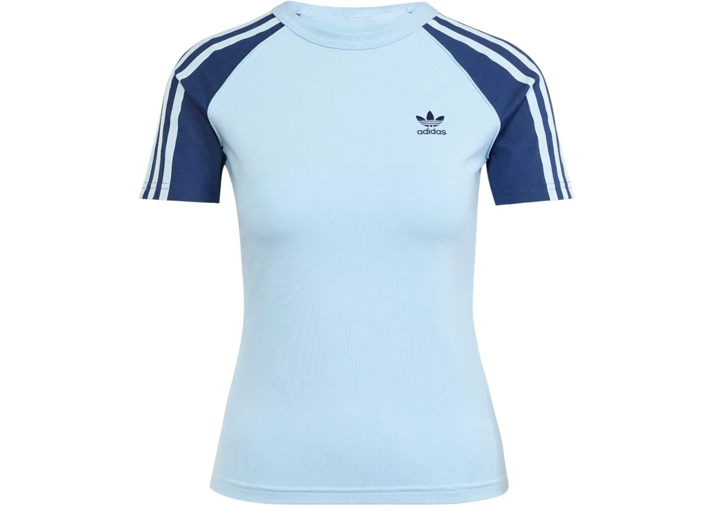 Женская футболка с регланом Adidas Adicolor 3-Stripes, Clear Sky