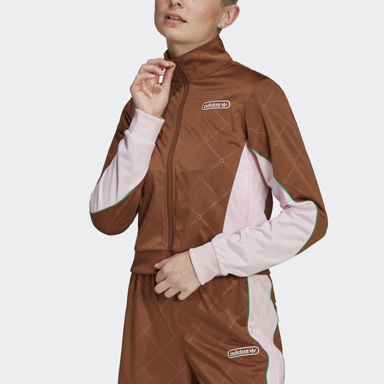 Женское укороченное пальто Adidas Originals, цвет Brown — фото 4
