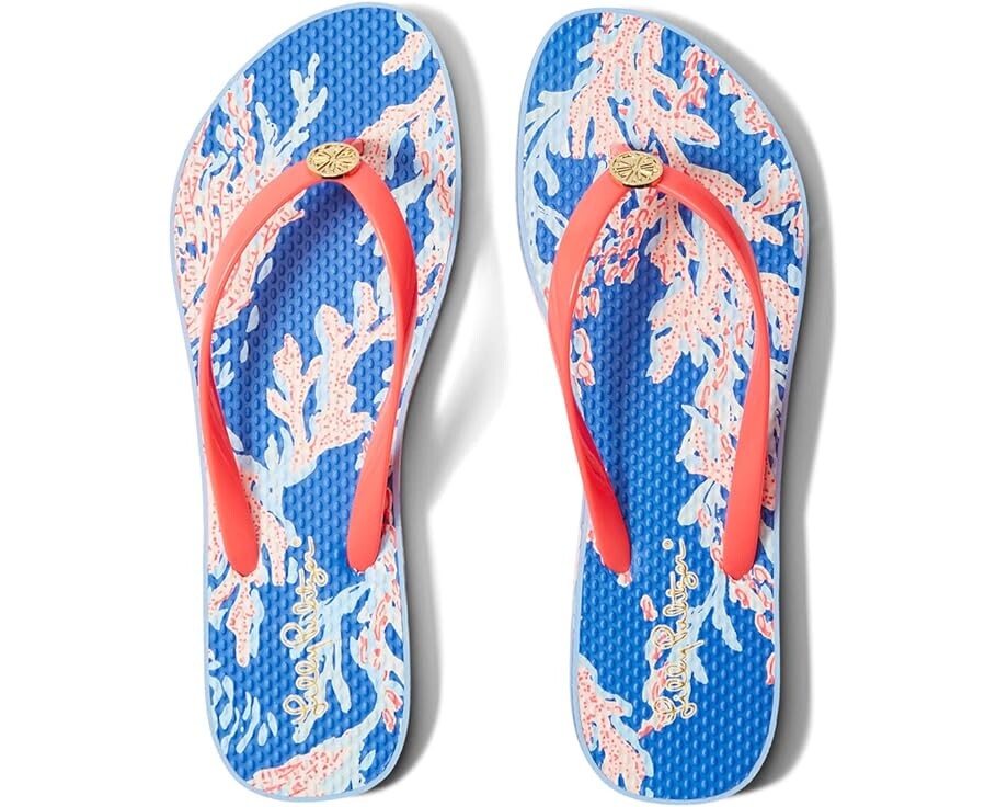 

Сандалии Lilly Pulitzer Pool Flip-Flop, цвет Borealis Blue