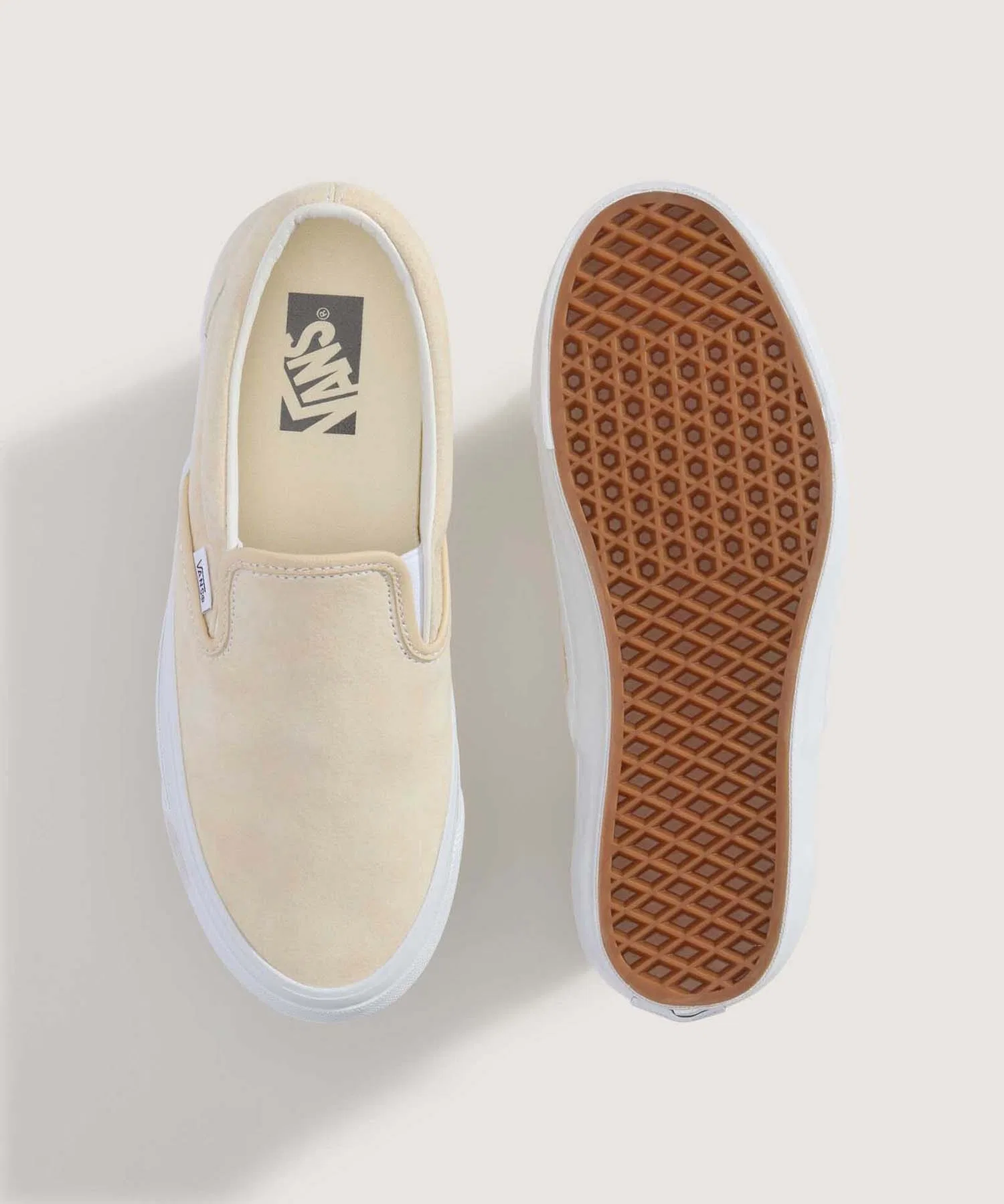 Унисекс сліпони из замши VANS PREMIUM кремовые — фото 3