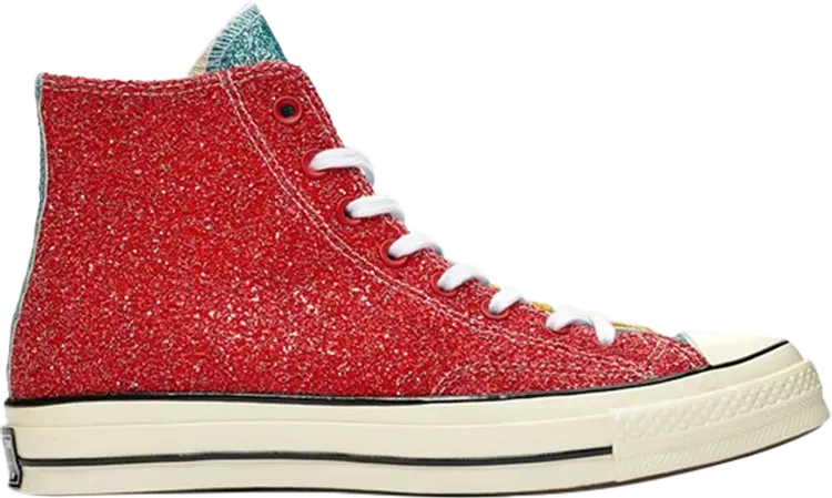 

Кроссовки Converse JW Anderson x Chuck 70 Hi Glitter Pack - Cherry Sulphur, красный