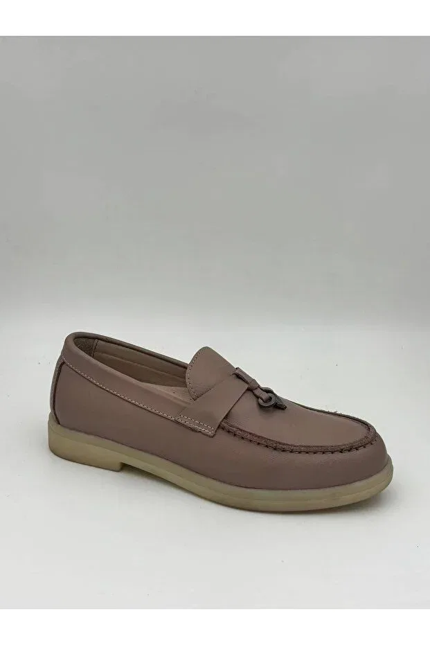 Детские лоферы для девочек кожаные Dalton, Brown