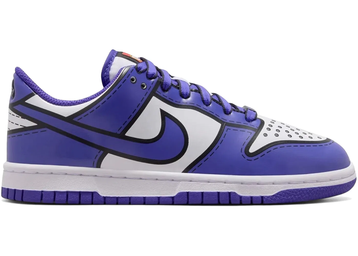 Детские кроссовки Lifestyle Nike Dunk Low, White/Bright Concord/Rush Red/Tour Yellow/Black